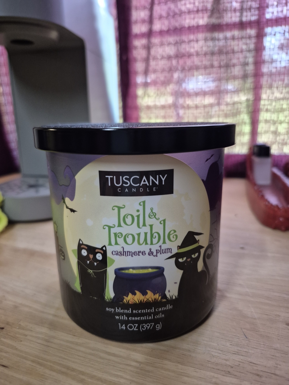 NWT Tuscany Candle "Toil & Trouble" Halloween Scented Candle